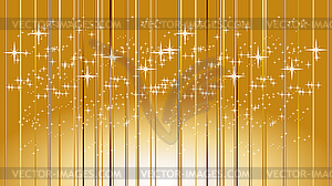 Rays of light, stars, gold, background - vector EPS clipart