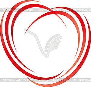 Сердце, Круги, Спираль, Любовь, Подарок, Логотип, Значок - изображение в векторе