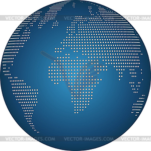 Earth ball, earth, globe, world map globe, logo - vector image