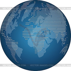 Earth ball, earth, globe, world map globe, logo - vector clip art