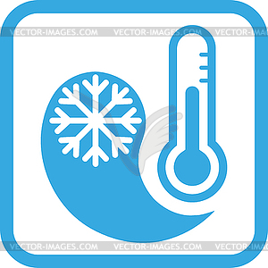 Thermometer, snowflake, temperature, logo - vector clipart