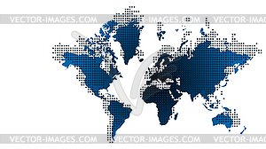 Earth, earth map, dots, earth background - vector clipart