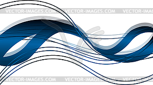 Waves, multimedia and technology background - vector image