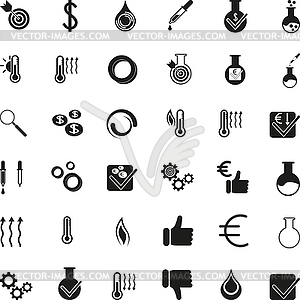 Different chemistry icons collection - vector clipart / vector image