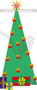 Christmas tree, - vector clip art