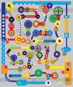 Maze. Mechanism.  - vector clipart