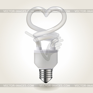 Energy saving bulb - white & black vector clipart