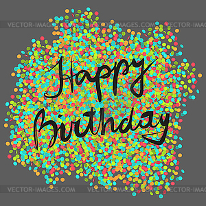 Festive happy birthday - color vector clipart