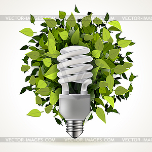 Light energy saving lamp - vector clipart / vector image