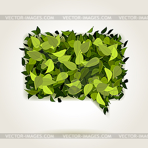 Green bubble speech - vector clipart