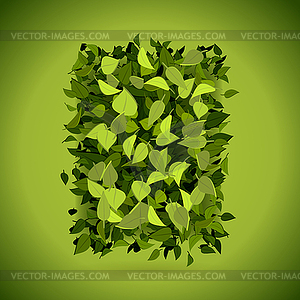 Abstract bright green leaves background - vector image