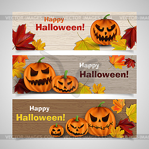 Autumn headers - vector clipart