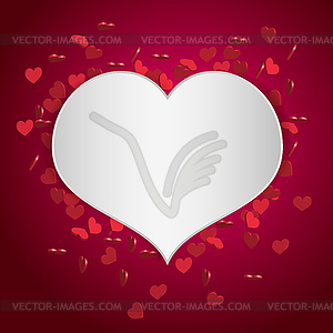 Heart valentine background - vector clipart / vector image