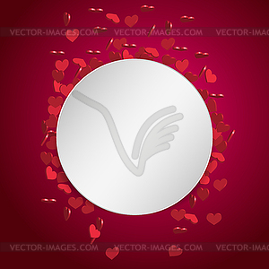 Круг фон Валентина - векторное изображение клипарта