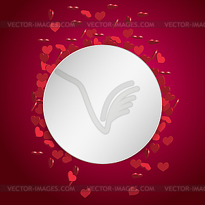 Circle valentine background - vector image