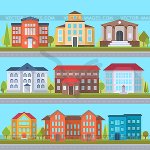 Set of streets - vector clipart