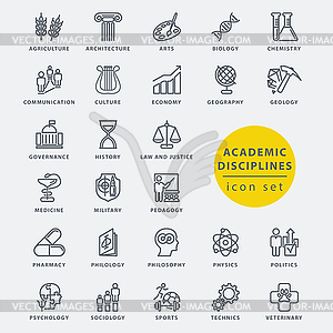 Academic disciplines icon - vector image