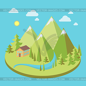 Mountain landscape - vector clip art