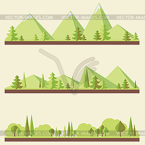 Mountain landscapes - vector image