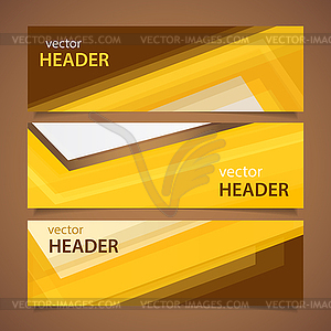 Orange headers - vector image