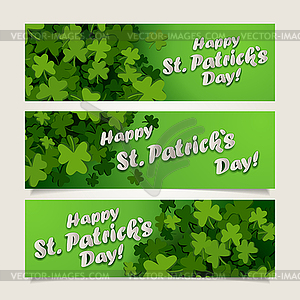 St patricks headers - vector image