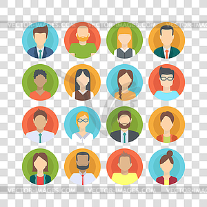 Set of business people - vector image