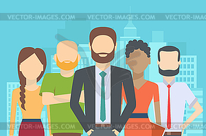 Set of business people - vector clipart