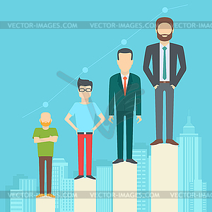 Set of business people - vector image