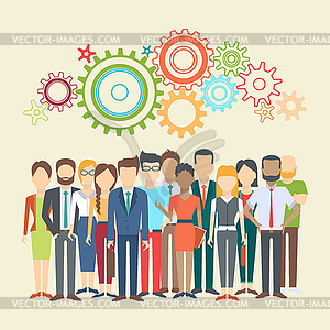 Set of business people - vector clip art