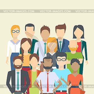 Set of business people - vector image