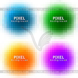Pixel colorful backgrounds - vector image