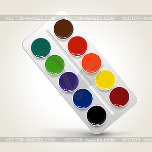 Watercolor paints - royalty-free vector image