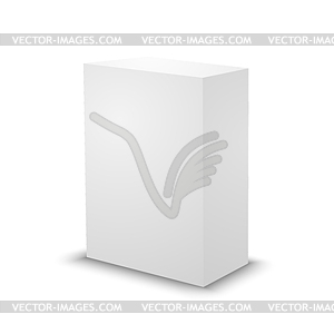 Blank white prism, 3d box template - vector clip art