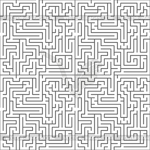 Black maze , seamless pattern - vector image