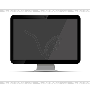 Glossy flat PC monitor - vector clipart