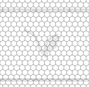 Gray grid of five millimeters circles, seamless - vector clip art