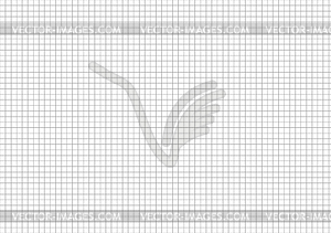 Five millimeters grid on a4 size horizontal sheet - vector image