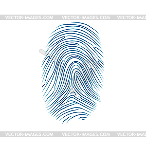 Imprint of thumb finger human hand - vector clipart