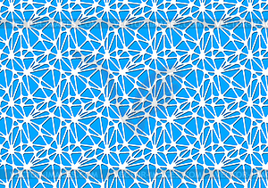 White neural network on blue, abstract background a - vector image