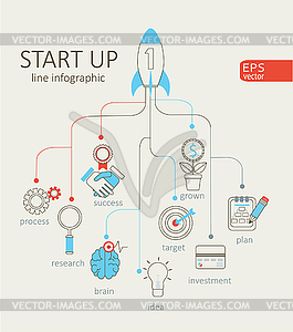Concept of startup - vector image