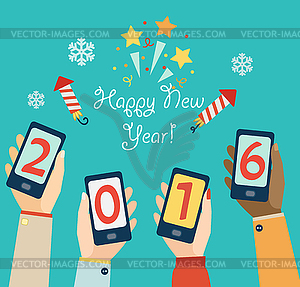 New Year holidays concept - vector image