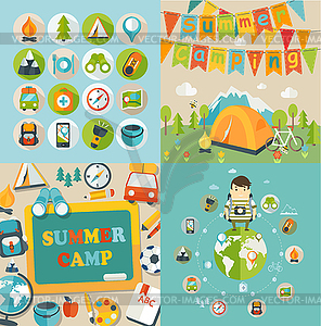 Summer Holiday and Travel themed - vector image