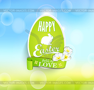 Easter eggs with ribbon - vector EPS clipart