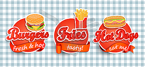 Fast food label - royalty-free vector image