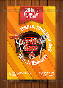 BBQ Grill flyer - vector clip art