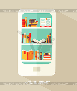 Concept for digital library - vector clipart