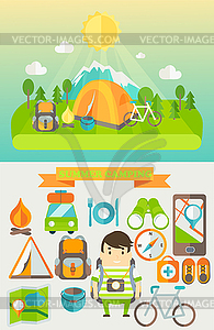 Concept of travelling - vector image