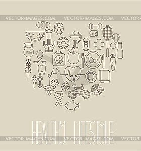 Healthy lifestyle concept - vector clipart / vector image