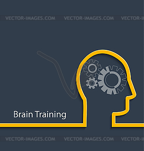 Brain training,  - color vector clipart