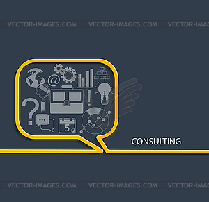 Set of consulting icon - vector clipart